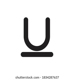 Under Line Icon Design Vector