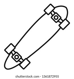 Under longboard icon. Outline under longboard vector icon for web design isolated on white background