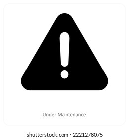 Under Maintenance and architect icon concept