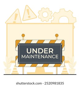 Under maintenance concept set. Error Website, Development and Update Webpages website under construction 
