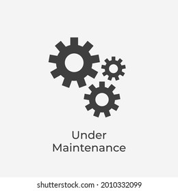 Under maintenance icon vector with grey background. suitable for web design, and etc.