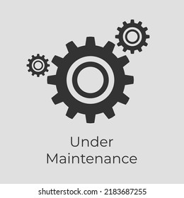 Under maintenance icon vector with grey background. suitable for web design, and etc.