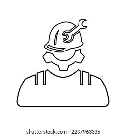 Under, maintenance, service, construction outline icon. Line art vector.