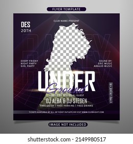 Under night party flyer template