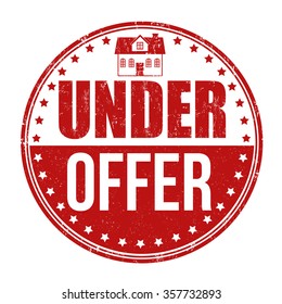 Under offer grunge rubber stamp on white background, vector illustration