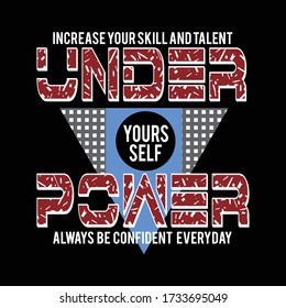 under power typography, vector illustration for print