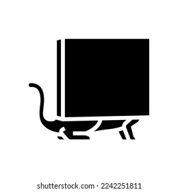under preposition english glyph icon vector. under preposition english sign. isolated symbol illustration