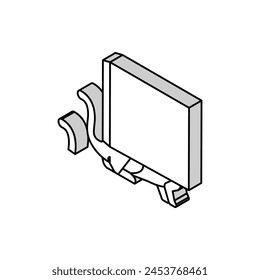 under preposition english isometric icon vector. under preposition english sign. isolated symbol illustration