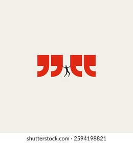 Under pressure business vector concept. Symbol of stress, anxiety, depression, threat. Minimal design eps10 illustration.