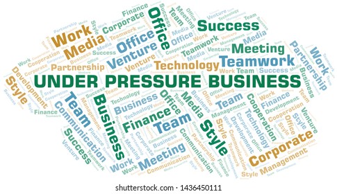 Under Pressure Business word cloud. Collage made with text only.