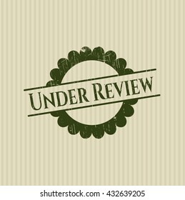 Under Review rubber grunge seal