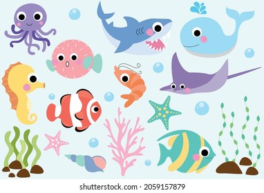 Under The Sea Sea Animals Ocean  Whale Fish 