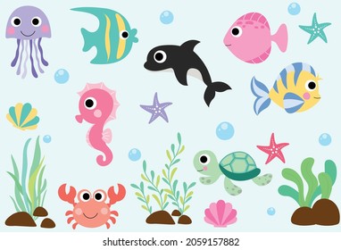 Under The Sea Sea Animals Ocean  Whale Fish 