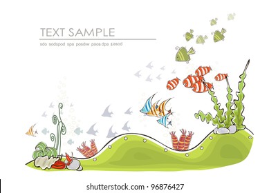 under the sea background "Happy world" collection