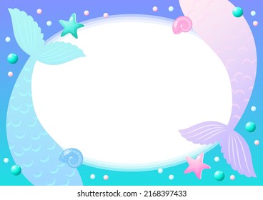 Under Sea Background Template Cute Frame Stock Vector (Royalty Free ...