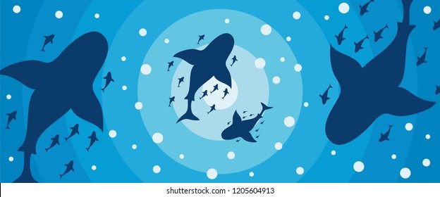 under sea banner background