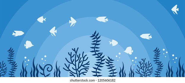 under sea banner background