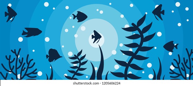 under sea banner background