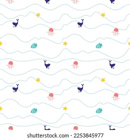 Under the Sea with blue line 