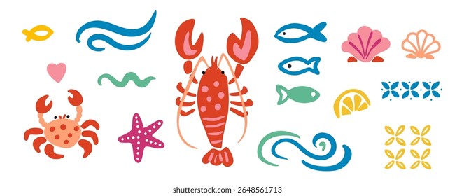 Under the sea cute clipart