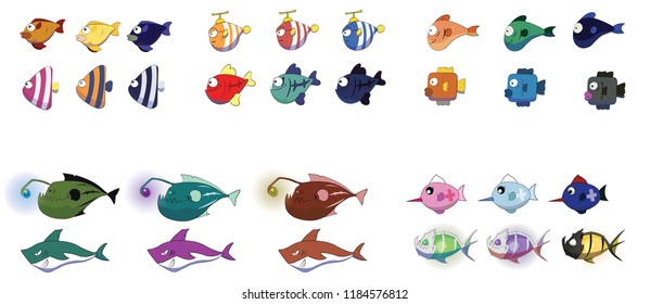 Under sea Fish set