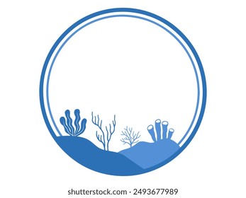 Under Sea Frame Background Illustration