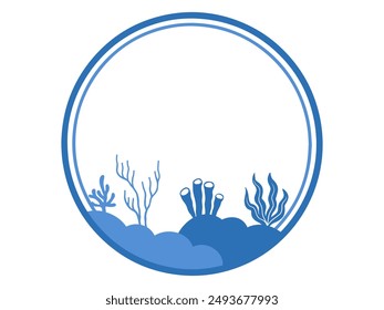 Under Sea Frame Background Illustration