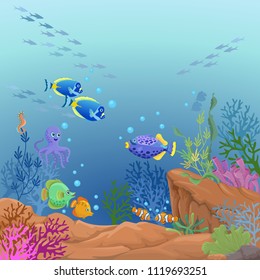 Under sea life vector design.