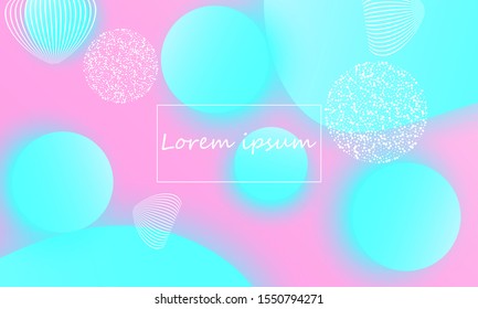 Under the sea. Mermaid pattern. Abstract background. Cartoon vector. Blue, pink colors.