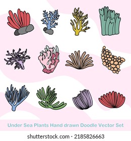 Under Sea Plants vector set 