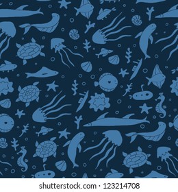 under the sea seamless pattern