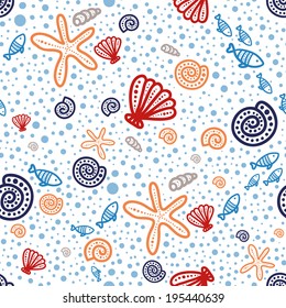 Under The Sea Seamless Pattern