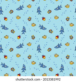 under the sea seamless pattern