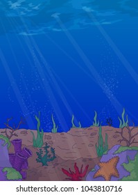 Under the sea vector background.