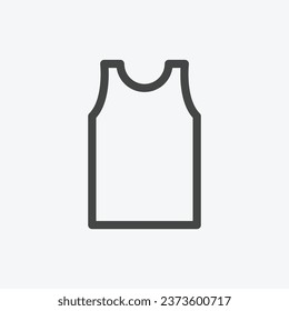 Under shirt thin line icon in vector format