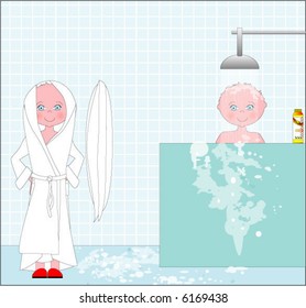 Under the shower