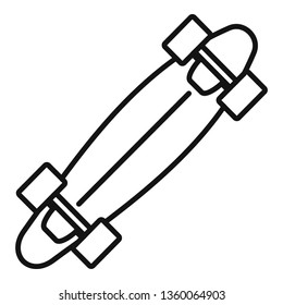 Under skateboard icon. Outline under skateboard vector icon for web design isolated on white background