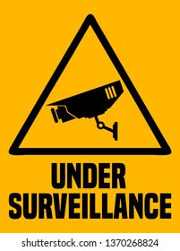 Cctv Operation Warning Sign Stock Vector (Royalty Free) 1452224651