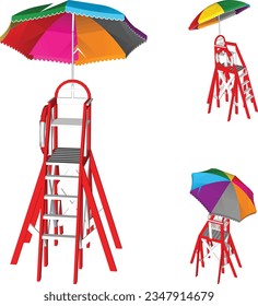 Under the Umbrella - Vector Coastal Retreat