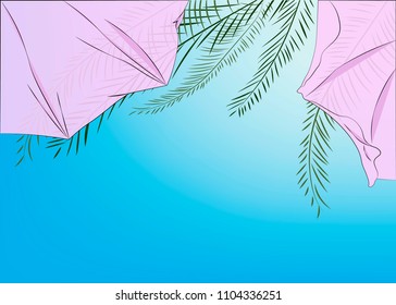 Under umbrellas and palms poster