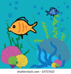 Under Water Stock Vector (Royalty Free) 14757610 | Shutterstock