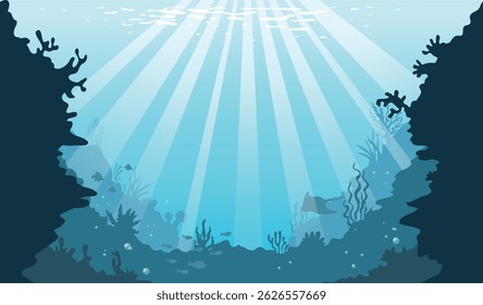 Under water background,  fantasy sea,  under the sea