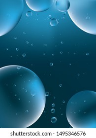under water with bubbles. dark blue color style,background and wallpaper, vector eps 10.