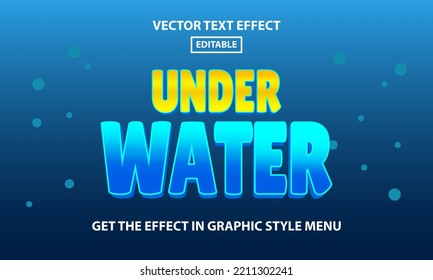 Under Water Editable Text Effect Style