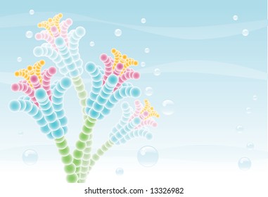 under water flowers
