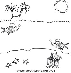 337 Treasure chest vector under sea Images, Stock Photos & Vectors ...