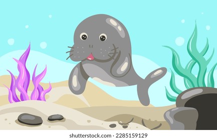 ีdugong under water life, coral reefs, ocean
