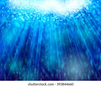 Under water and light bokeh abstract background, vector