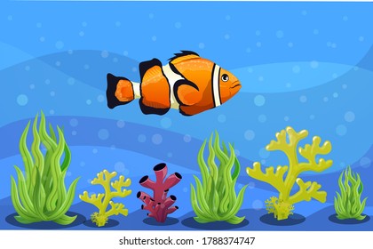 Under water plants and Organisms.