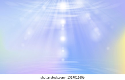 under the water sea with smooth rays